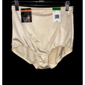 Bali‎ Tummy Solutions Shapewear Briefs NEW Nude Beige Large Smoothing